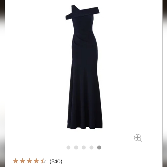 THEIA Navy Mermaid Gown- 6 - Picture 4 of 4